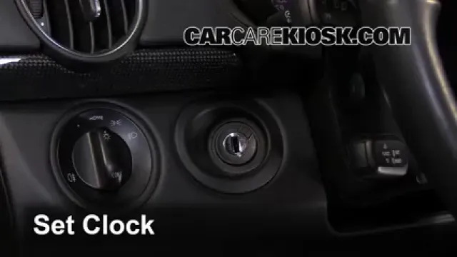 2012 Porsche Boxster 2.9L 6 Cyl. Reloj Fijar hora de reloj